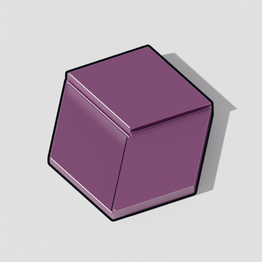 The 3d mark: a cube seen from its corner