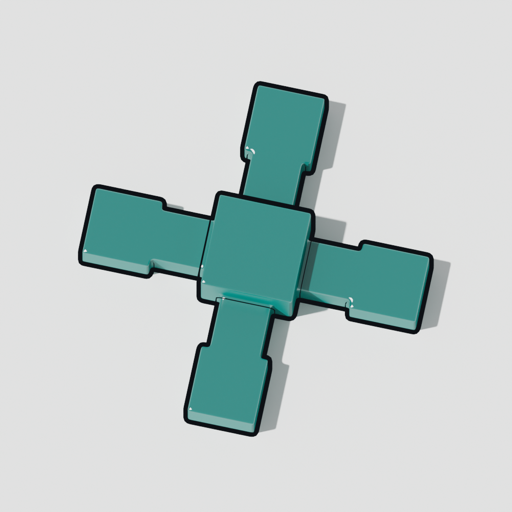 The doc-model mark: a document is a graph: four nodes bound to a centre
