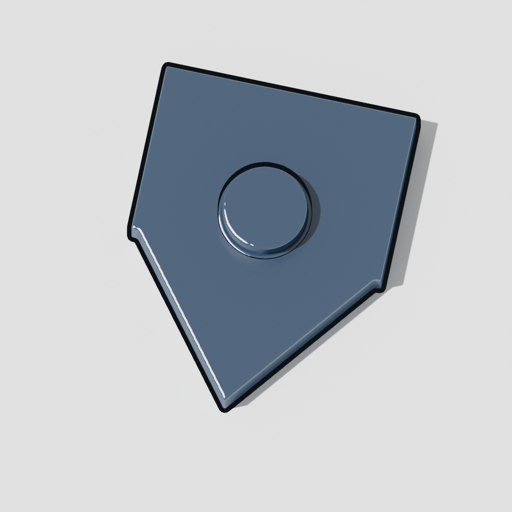 The security mark: a shield with a hollow at its centre: the secret it protects